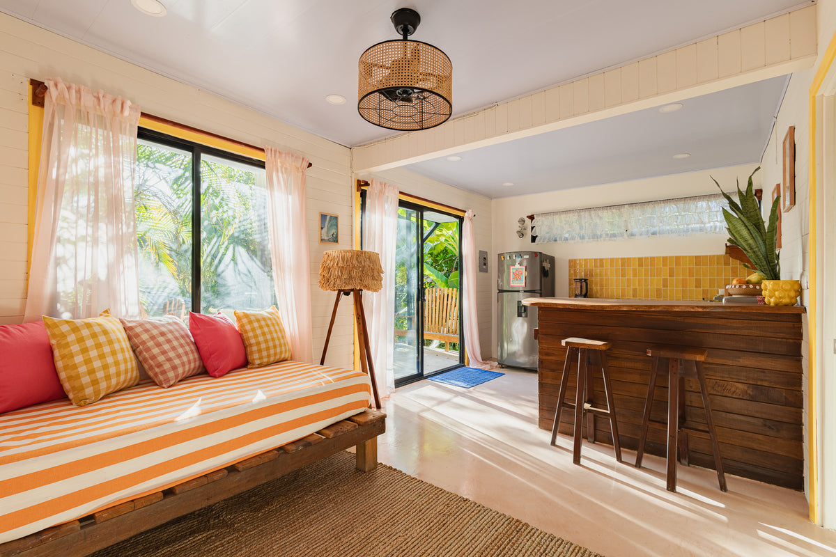 One-bedroom apartment living area at The Baya House